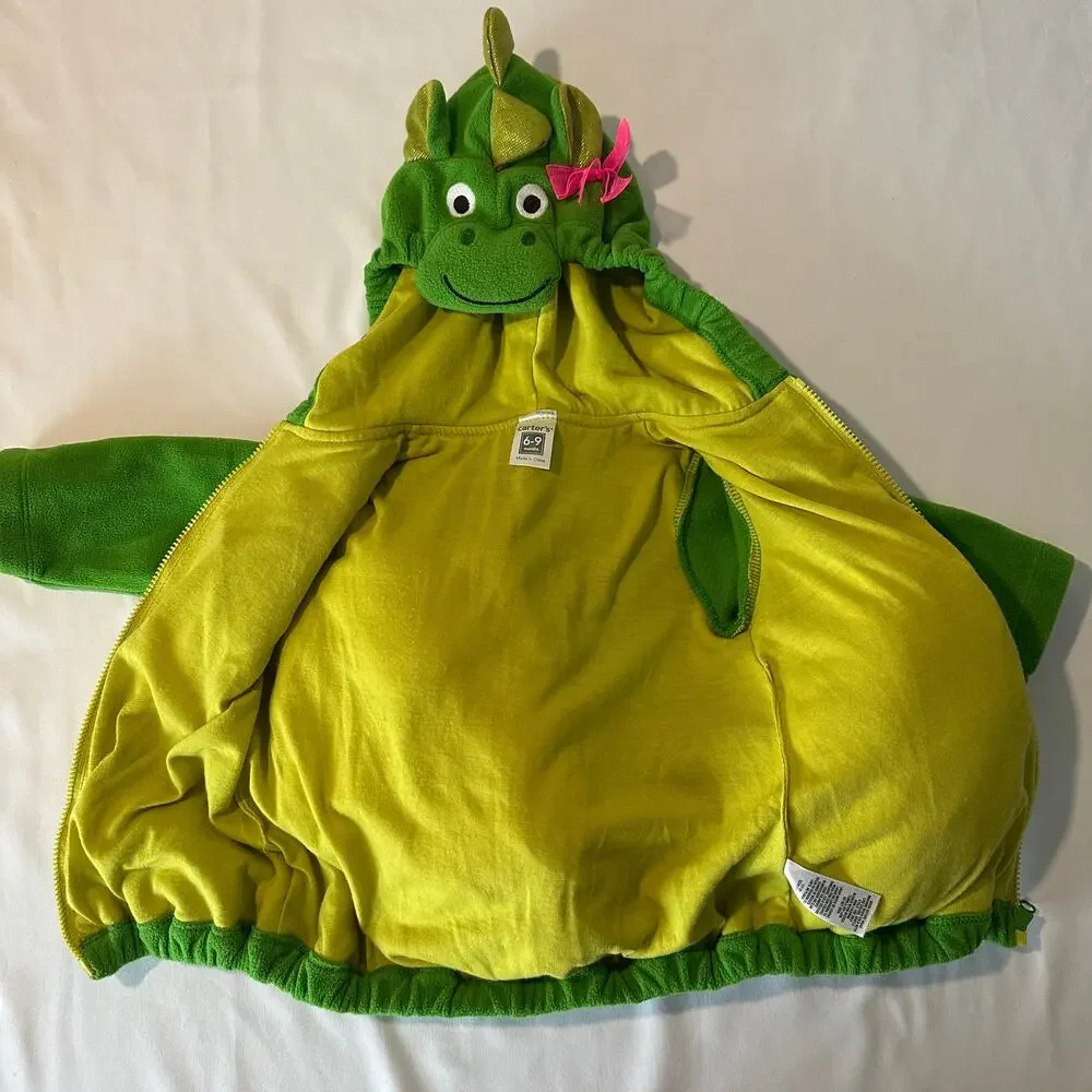 Carter's Dragon  / Dinosaur Zip Up Jacket Halloween Costume Sz 6-9 mo